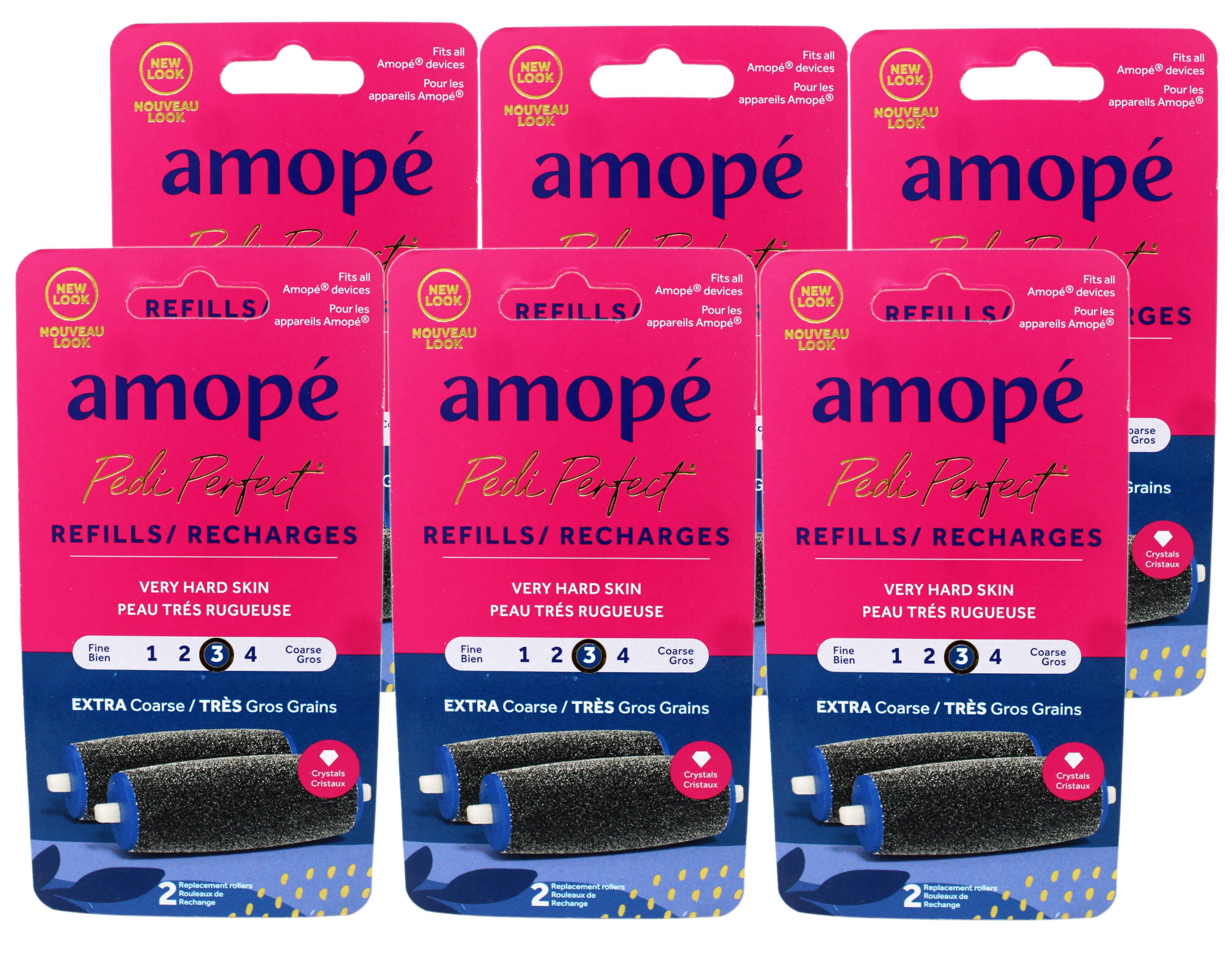 6 Pack - Amope Pedi Perfect Electric Callus Remover Foot File Roller Head Refills, Ultra Coarse 3, 2 Count