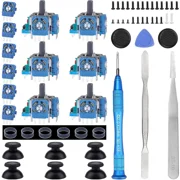 6 Pack Analog 3D Joysticks Replacement for PS5 Controller, Joysticks Part with Repair Screwdriver Kit for Playstation 5 DualSense Controller