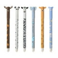 thumbnail image 1 of 6-Pack Animal Erasable Gel Pens – 0.5 Mm Retractable Rollerball with Built-In Eraser, Cute Panda Elephant Deer Monkey Tiger Rabbit, Smooth Heat-Sensitive Ink for teen scholars office Office Gifts, 1 of 8