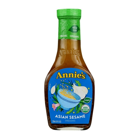 (6 Pack) Annie's Organic Asian Sesame Dressing, 8 Fl Oz Bottle