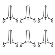6 Pack Anti-Slip Iron Display Stand, Black Iron Easel Plate Display Photo Holder Stand, Picture Frame Holder Stand for Displaying Pictures, Plates, Books and Arts (12 inch)