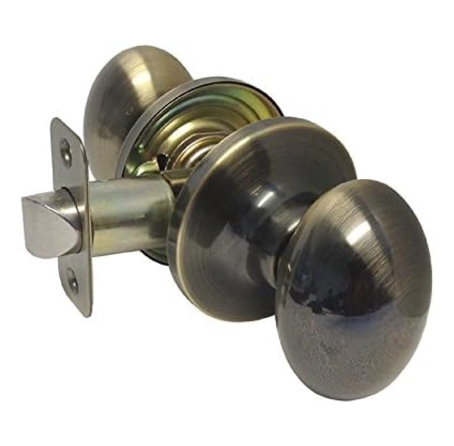 6 Pack Antique Brass Passage Door Oval Egg Style Knob Handle (Hall and Closet) 6093AB