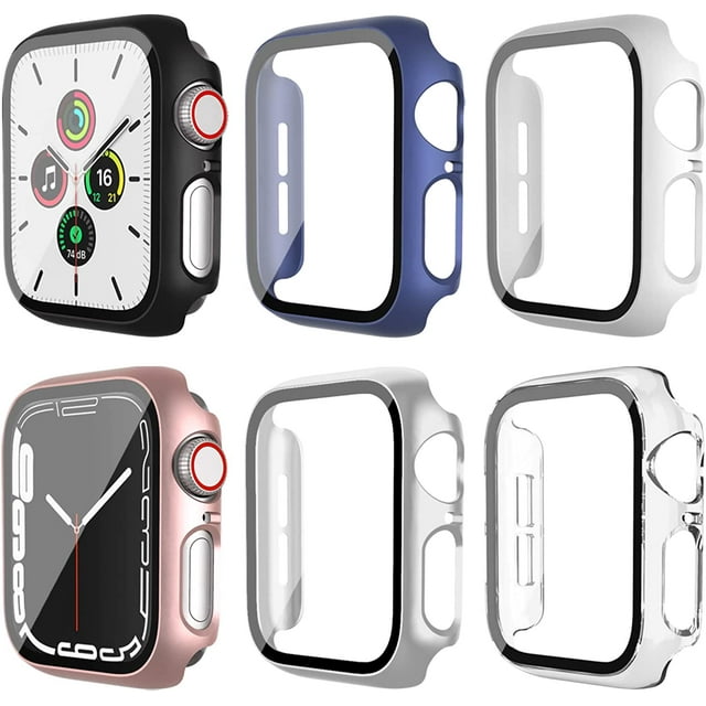[6 Pack] for Apple Watch Screen Protector Case 41MM Series 8 Series 7