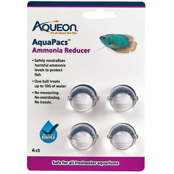 6 Pack Aqueon AquaPacs Ammonia Reducer [Bulk Aquarium Supplies, New Aquarium Supplies, Aquarium Water Conditioners, Aqueon] 24 count (6 x 4 ct)