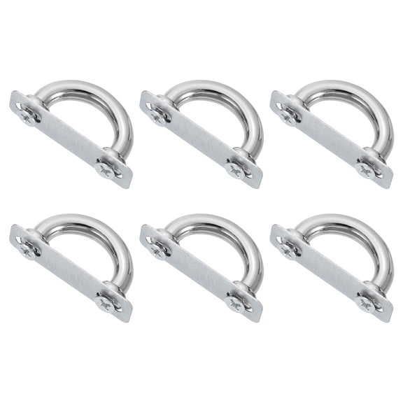 6 Pack Arch Bridge Buckle, Metal D-Ring Connector Buckles Shackle 26x14x4mm for Bag Hanger Purse Strap DIY Craft, Silver