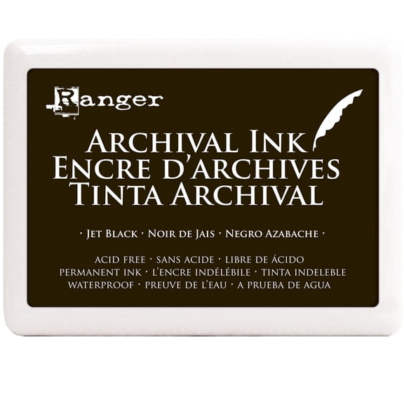 Archival Ink Jet Black Ink Pad, 6 Pack