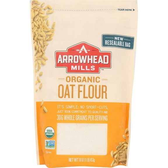 (6 Pack)Arrowhead Mills - Organic Oat Flour, 16 oz.