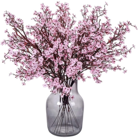 6 Pack Artificial Baby'S Breath, Faux Dried Flowers for Wedding Restaurant Party Home Decoration, Nanoei 6X Artificial Baby'S Breath Flowers Purple