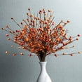 thumbnail image 1 of 6 Pack Artificial Berry Stems Orange Pumpkin Stems Fall Branches for Vase Thanksgiving Picks for Autumn Harvest Festival Decor(Orange), 1 of 4