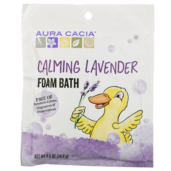 (6 Pack)Aura Cacia Calming Foam Bath, Lavender Essentials Oil, 2.50 oz.
