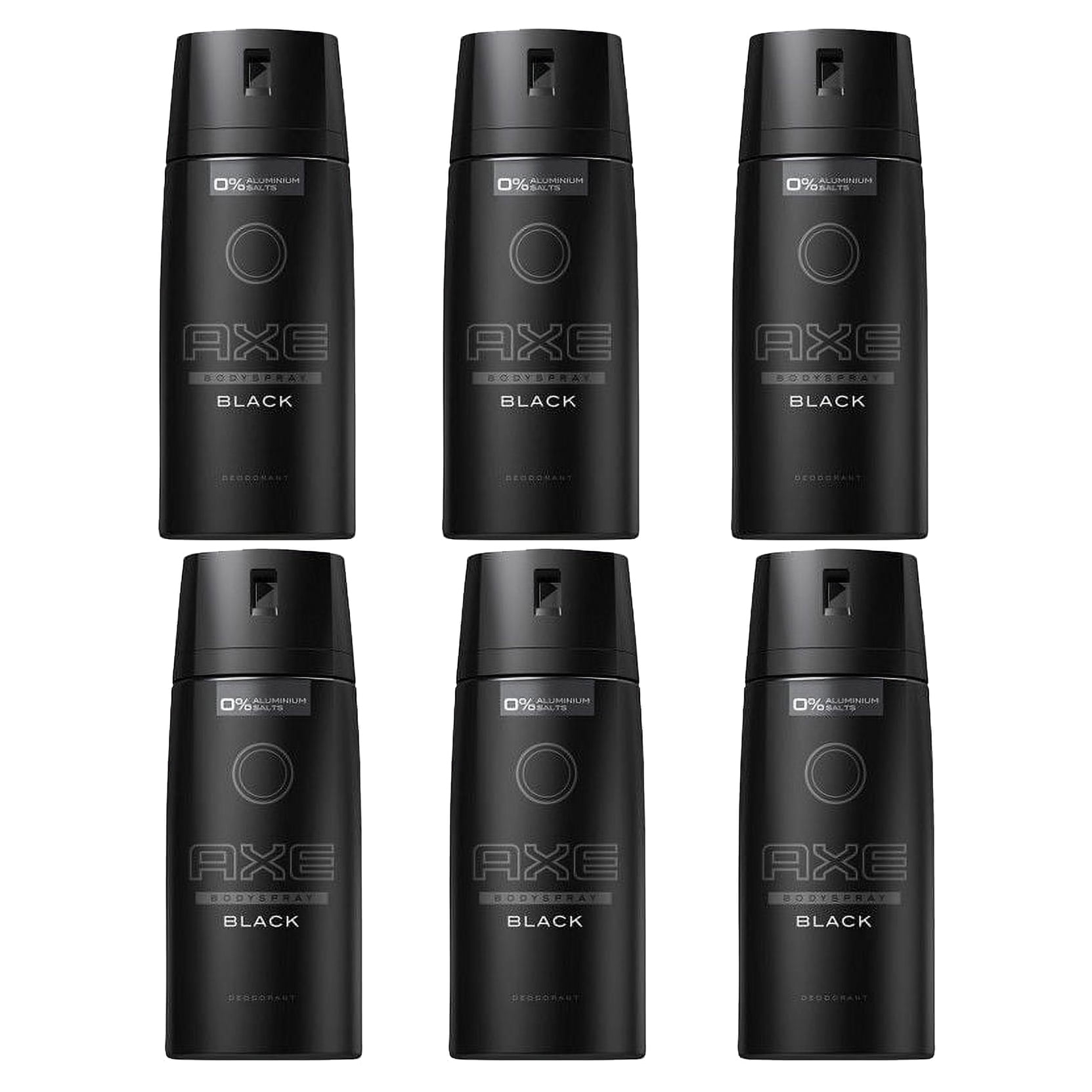 (6 Pack) Axe Black Body Spray Deodorant For Men, 4 Oz