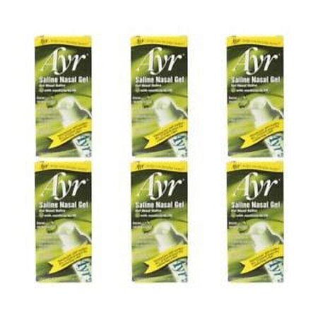 6 Pack - AYR Saline Nasal Gel with Soothing Aloe, 0.5 oz