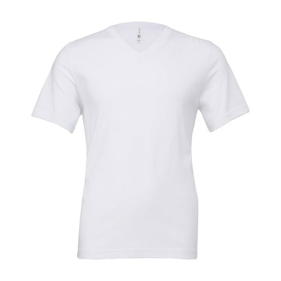 BELLA+CANVAS Short Sleeve V-Neck Adult Unisex Cotton Jersey T-Shirt, 6 Pack