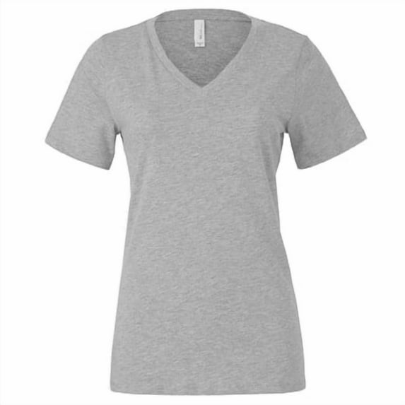 6 Pack: BELLA+CANVAS Women's Relaxed V-Neck Heather T-Shirt