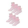 thumbnail image 1 of 6 Pack Baby Girl Frilly Lace Socks | Sock Snob | Cotton Fancy Socks for Toddler, 1 of 1