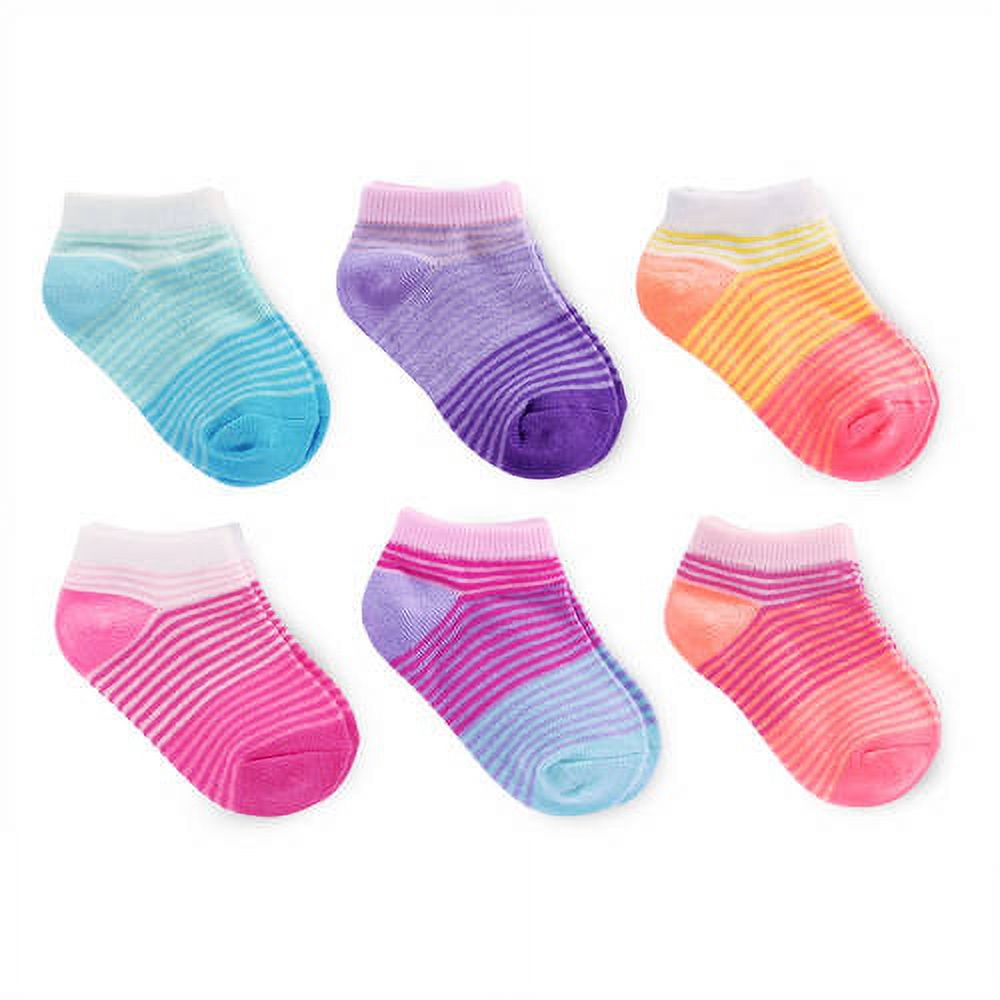 6 Pack Baby Girls Low-Cut Socks - Walmart Business Supplies