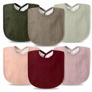 VOMARHUG Baby Muslin Bibs for Boys Girls,Organic Muslin Baby Bib for Drooling and Teething, Soft Bandana Drool Bibs 6 Pack