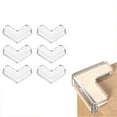 thumbnail image 1 of 6-Pack Baby Table Corner Guards - Soft Cushion Protectors for Furniture Edges and Child Safety at Home - Clear, 1 of 7
