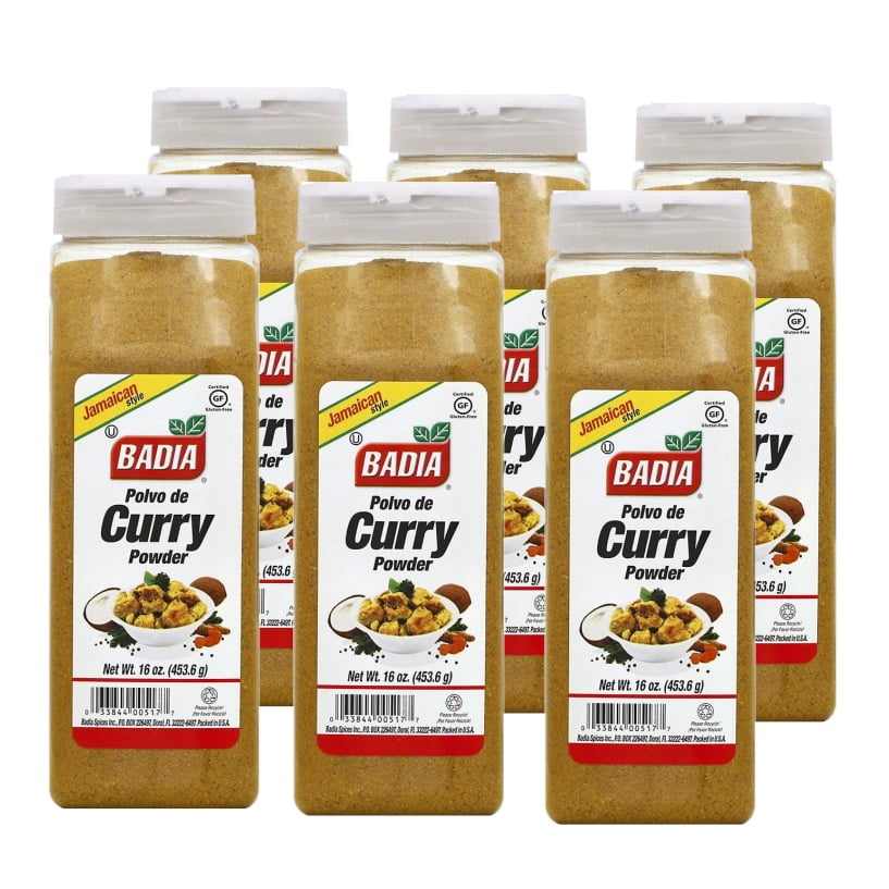 6 Pack Badia Jamaican Style Curry Powder, 16 oz.