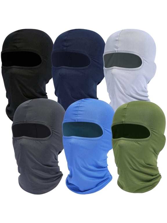 6 Pack Balaclava Face Mask Full Face Cover Hood Shiesty Ski Mask for Men Women