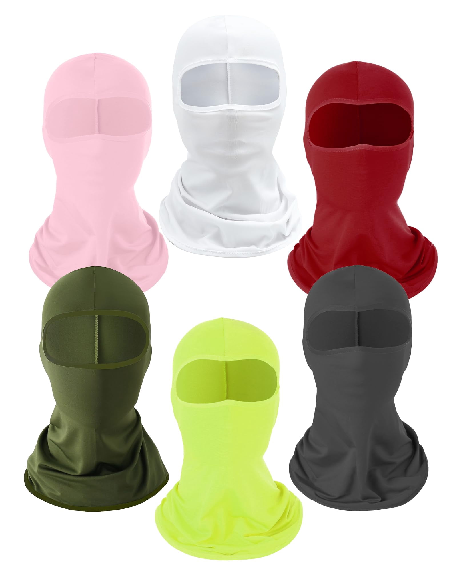 6 Pack Balaclava Ski Mask For Men/women  Full Face Cover