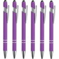 thumbnail image 1 of 6 Pack Ballpoint Pens with Stylus Tip, 2 in 1 Metal Pen Black Ink 1.0mm Medium Point Stylus Pen for Touch Screens, 1 of 6