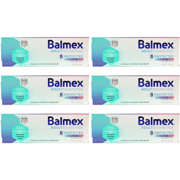 6 Pack - Balmex Adult Care Rash Cream 3oz Each