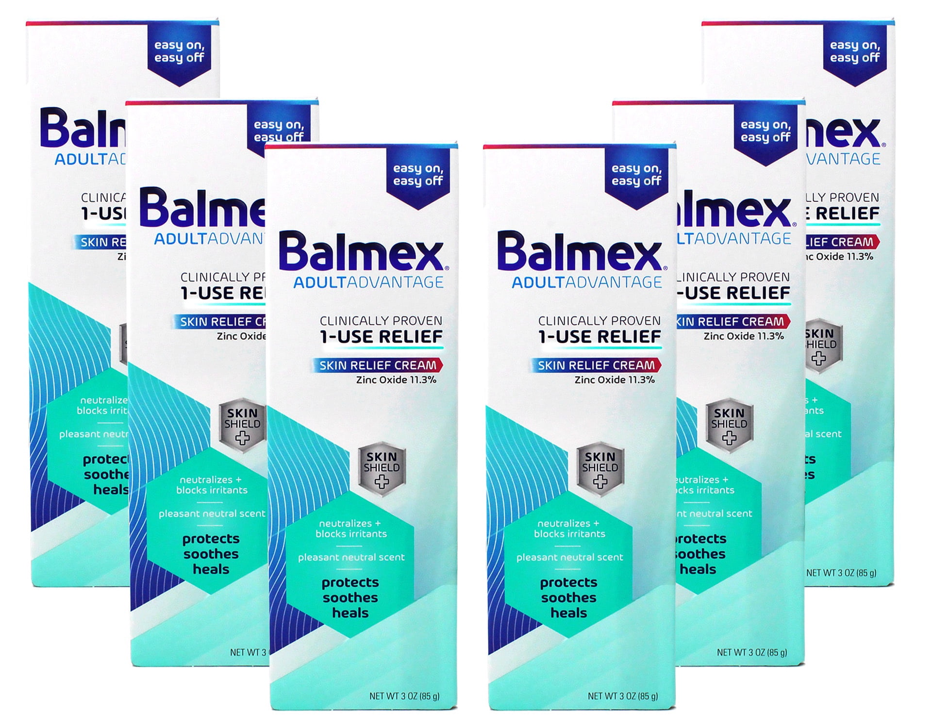 6 Pack - Balmex Adult Care Rash Cream 3oz Each - Walmart.com