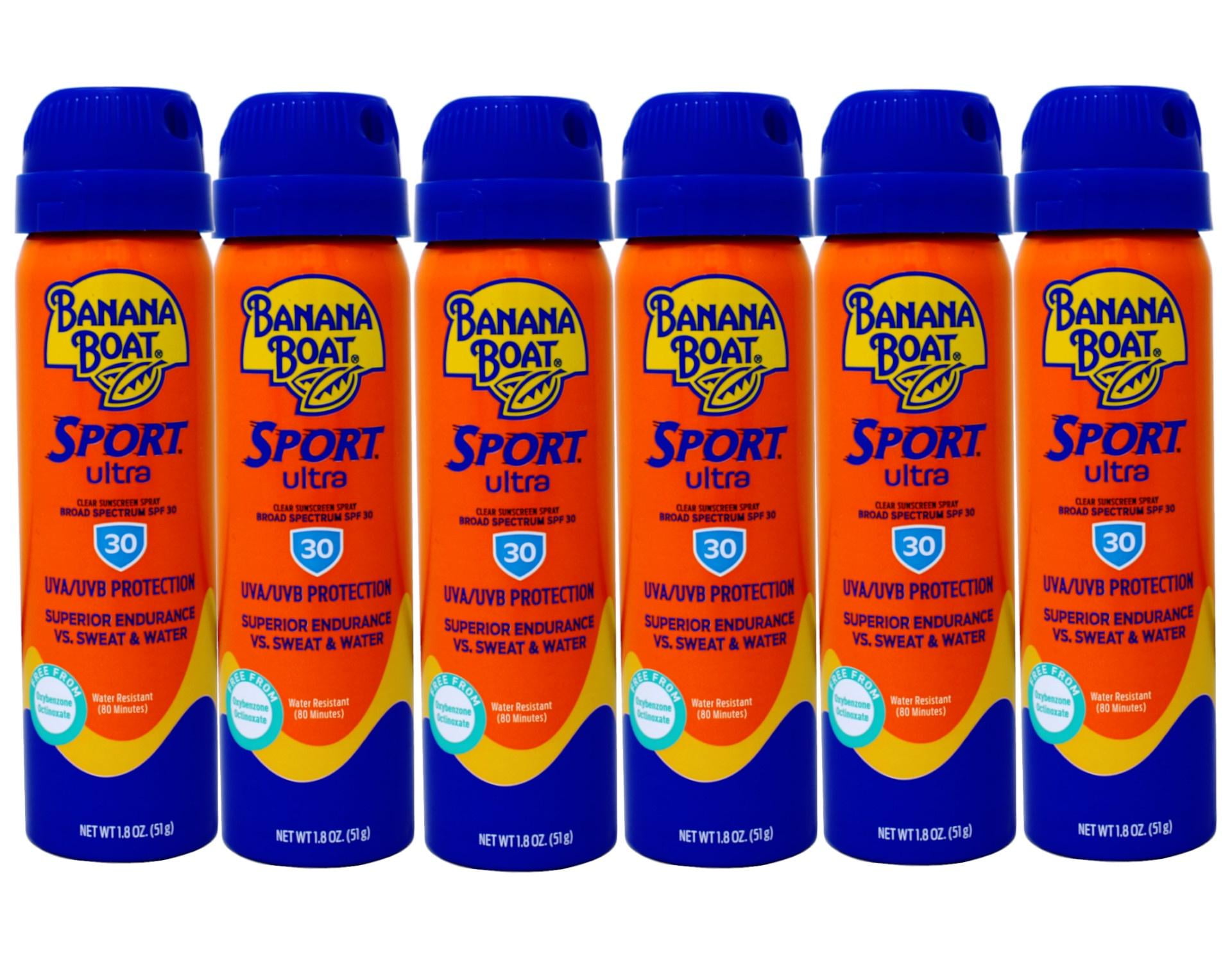 6 Pack - Banana Boat Sport CoolZone Continuous Spray, SPF 30 1.8 oz Each