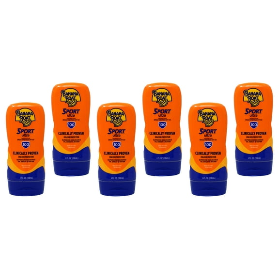 6 Pack Banana Boat Sport Performance Active Max Protect SPF 100 4.0 Oz Each