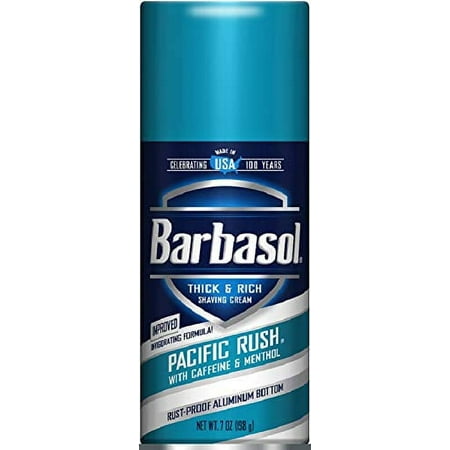 6 Pack Barbasol Shave Cream 7 Ounce (Pacific Rush)