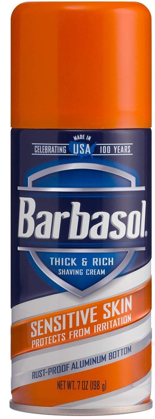 6 Pack Barbasol Thick & Rich Shaving Cream, Sensitive Skin 7 oz