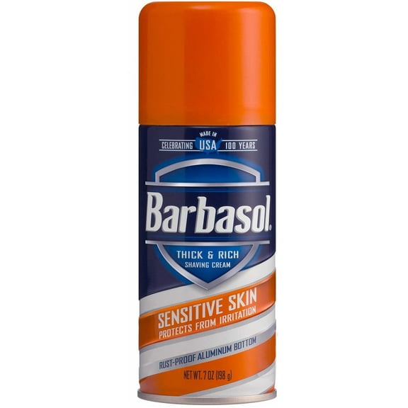 6 Pack - Barbasol Thick & Rich Shaving Cream, Sensitive Skin 7 oz