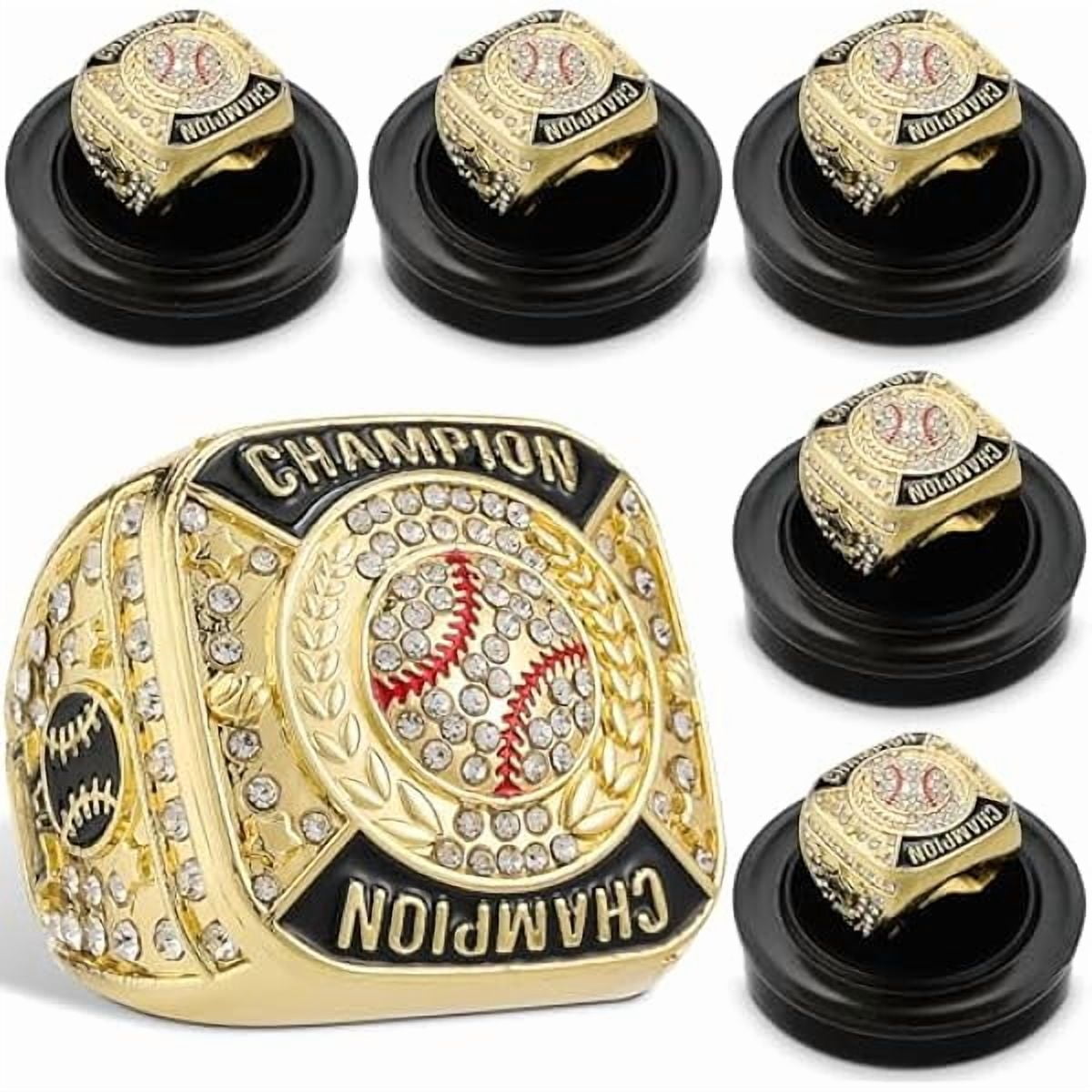 6 Pack Baseball Rings Softball Championship Rings Ball Games ...
