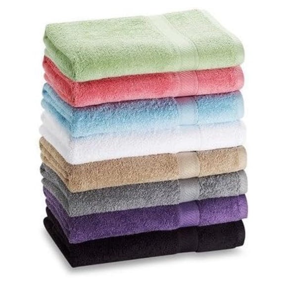 6-Pack Bath Towels - Extra-Absorbent - 100% Cotton - 27" x 52"
