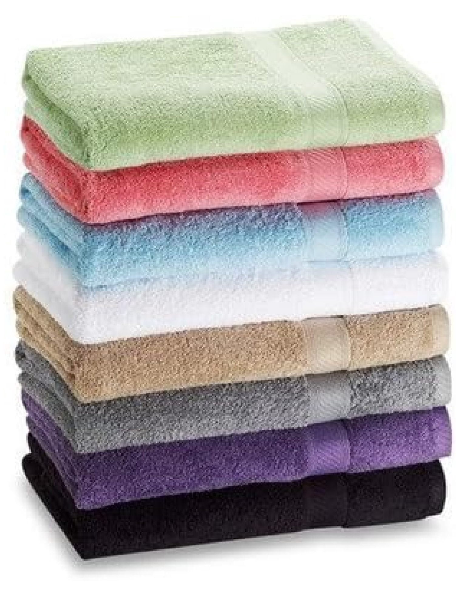 6-Pack Bath Towels - Extra-Absorbent - 100% Cotton - 27" x 52"