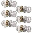 6 Pack Bathroom Bedroom Door Knobs Hardware, Round Privacy Knobs