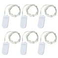 thumbnail image 1 of 6 Pack Battery Operated Fairy String Lights 1 Meter 10 Led Micro Silver Wire String Lights, Firefly String Decorative Lighting for Home Party Wedding Indoor Jars Garden Christmas Decor(Cool White), 1 of 5