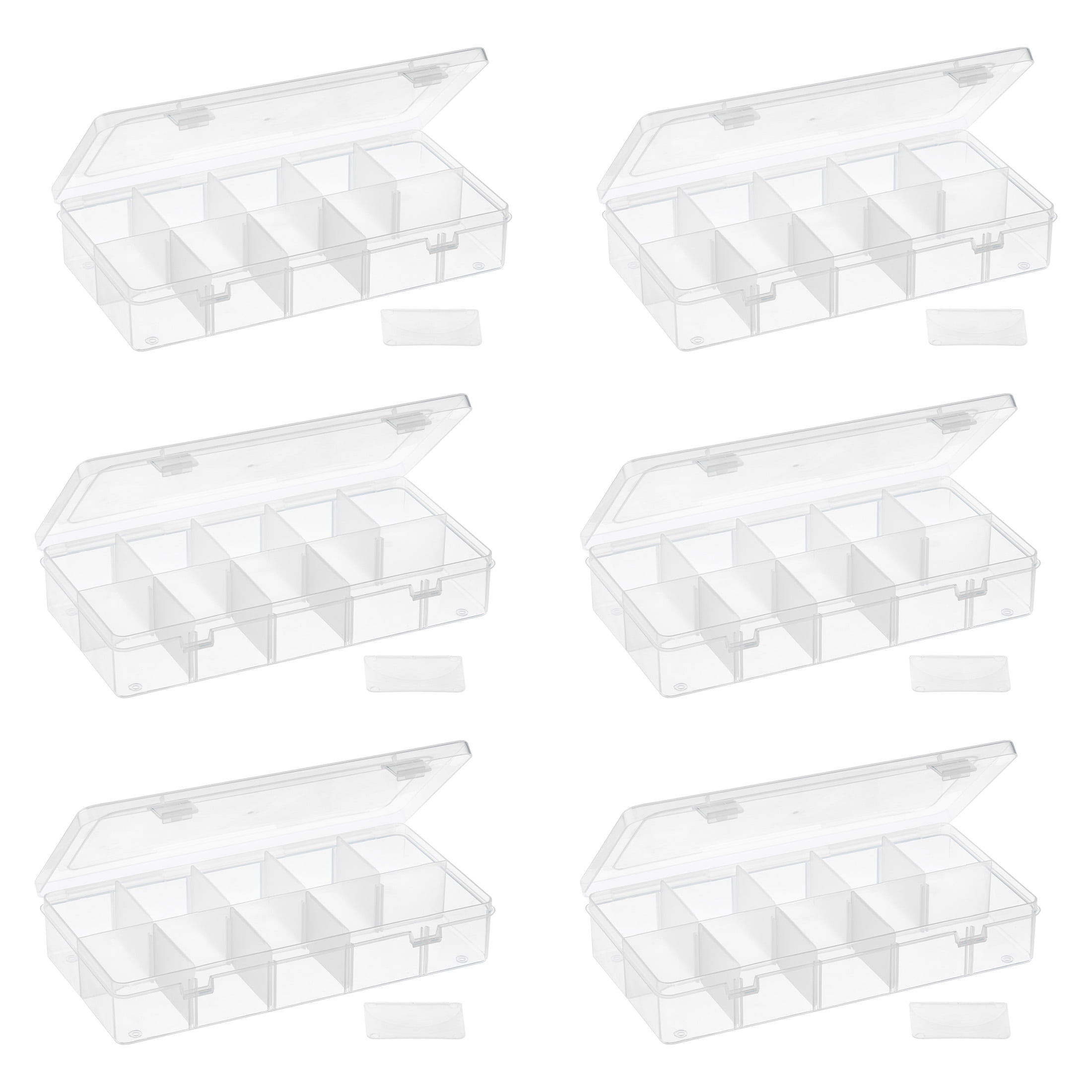6 Pack: Bead Storage Box with Adjustable Compartments by Bead Landing