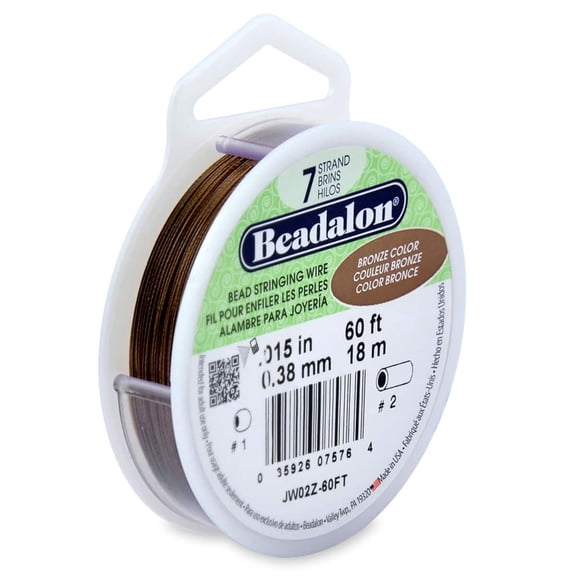 Beadalon 0.015" Bronze 7 Strand Bead Stringing Wire, 60ft., 6 Pack