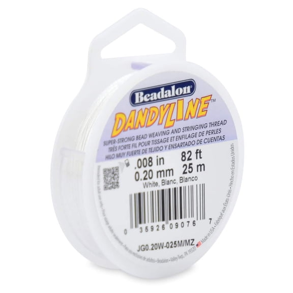 Beadalon Dandyline 0.2mm Stringing Thread, 6 Pack