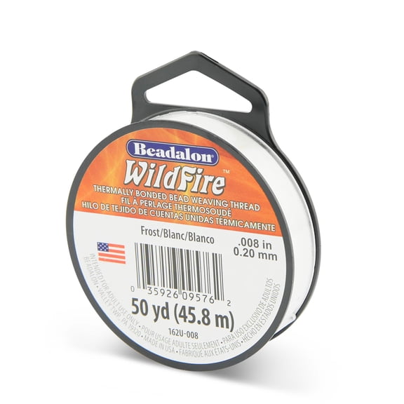 6 Pack: Beadalon WildFire 0.008" Frost Bead Weaving Thread
