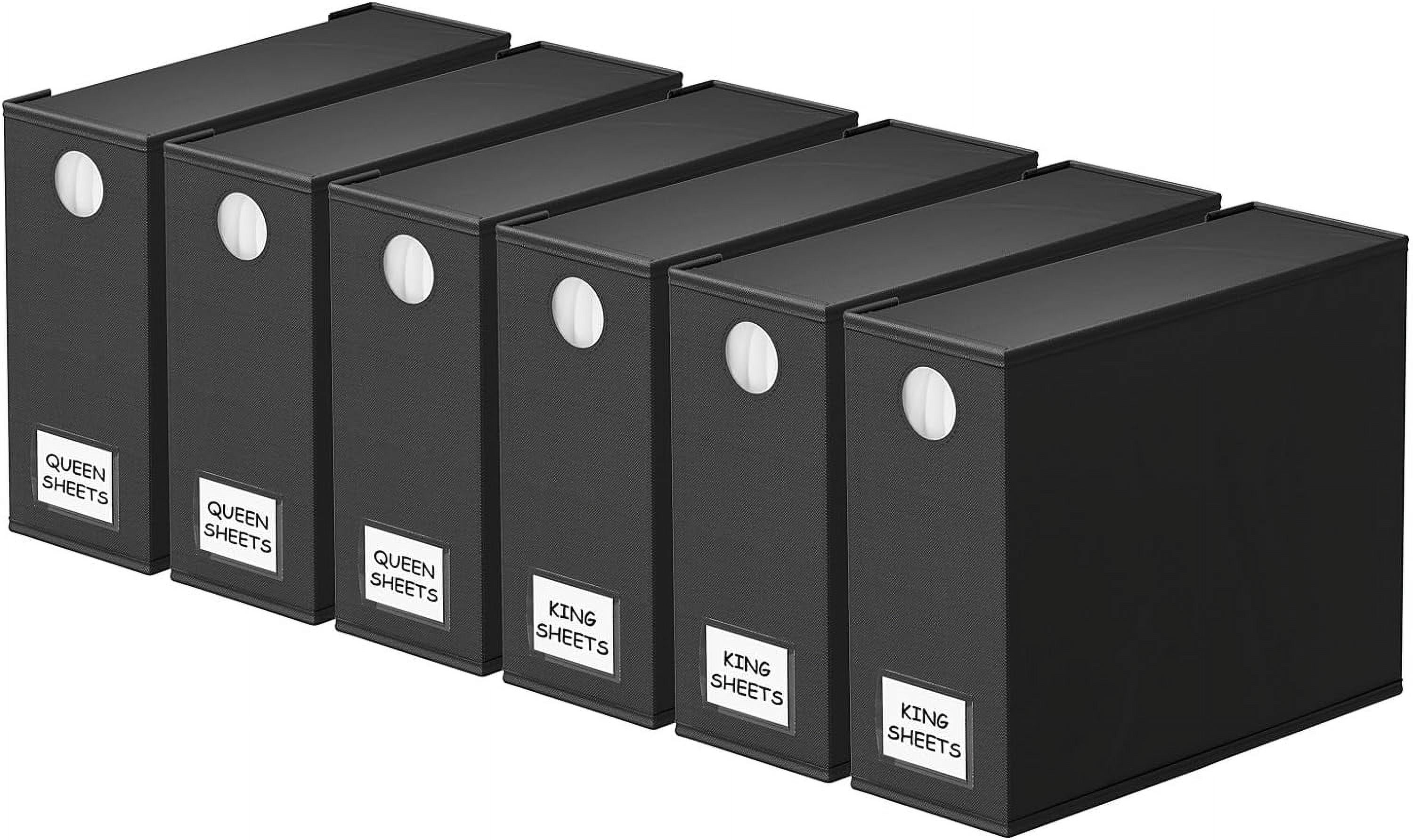 6 Pack Bed Sheet Organizers and Storage, Foldable Sheet Organizer for