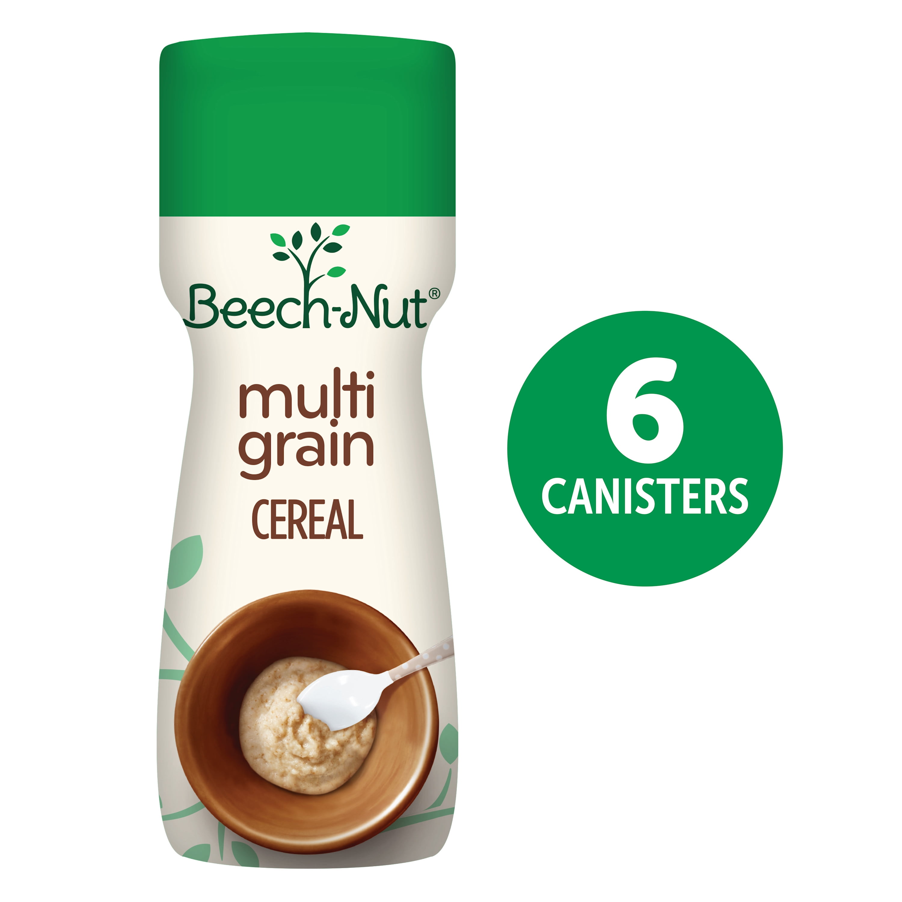6 Pack Beech Nut Stage 1 Multigrain Baby Cereal 8 oz Canister