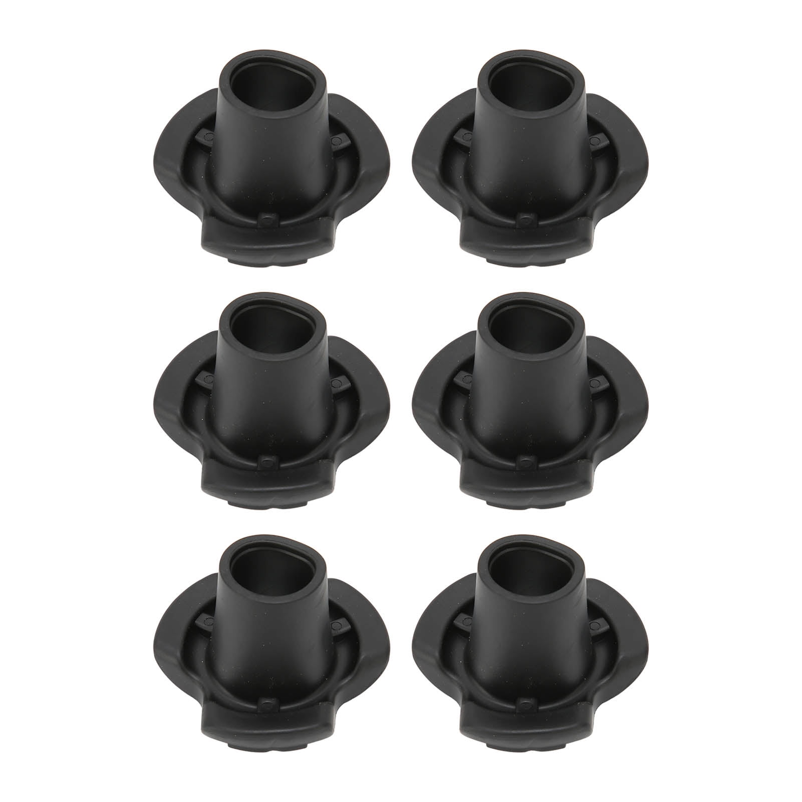 6 Pack Bendable Walking Stick Rubber Tips, Ground And Trekking Pole For