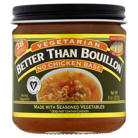 (6 Pack)Better Than Bouillon Vegetarian No Chicken Base, 8 oz.