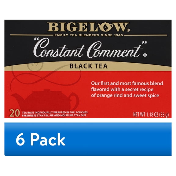 (6 pack) Bigelow Constant Comment, Black Tea Bags, 20 Count