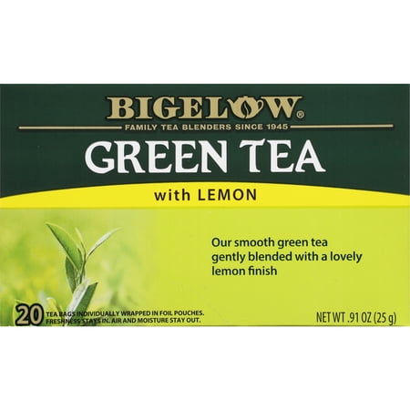 (6 pack) Bigelow Green Tea with Lemon, Tea Bags, 20 Count