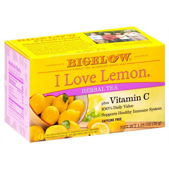 (6 Pack) Bigelow Tea I Love Lemon Herb Tea,20 BAG
