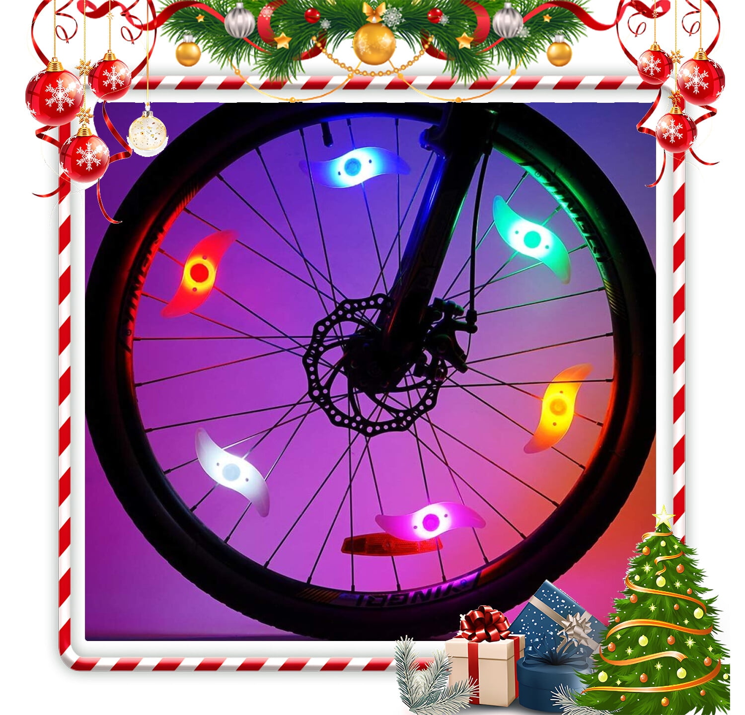6 Pack Bike Spoke Led Lights Bicycle Wheel Light 6 Colors With Free